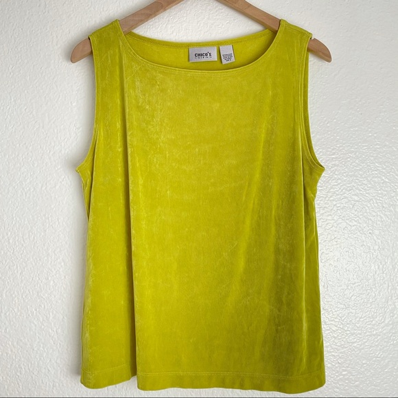 Vintage Tops - VINTAGE Chico’s Lime Green Tank